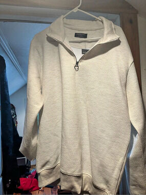 Primark The Edit Quarter-Zip Sweater in Cream